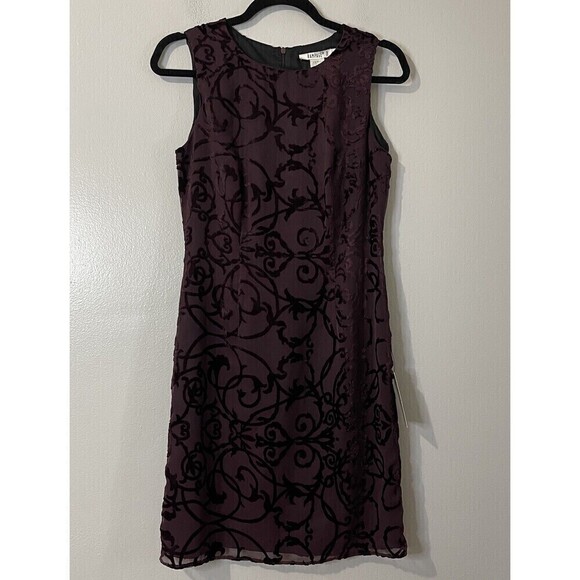 Vintage RAMPAGE Y2K Velvet Sleeveless Maxi Dress Size 5 Small Burgundy NWT 90s - Picture 1 of 10